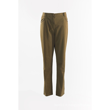 Pantalon droit pour femmes Dark Khaki